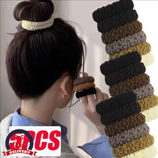 [3-5 Ngày Đến] 5 Cái - Dây Buộc Tóc Chắc Chắn Đơn Giản Co Giãn Cao - Phụ Kiện Tóc Phong Cách INS - Mũ Hàng Ngày Bé Gái - Dây Buộc Y2K Thời Trang Nữ