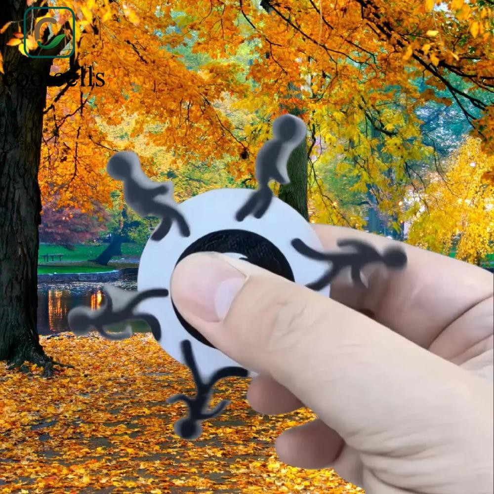 COOLCELLS 2 chiếc Fidget Spinner, Hợp kim kẽm Stick Man Finger Spinner, Gyro Toy Handcraft Funny Coo