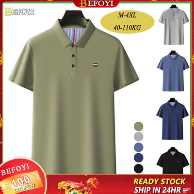 Áo Sơ Mi Polo Nam Tay Ngắn Màu Trơn Cotton Ve Áo Thêu Rời Áo Thun LQ63