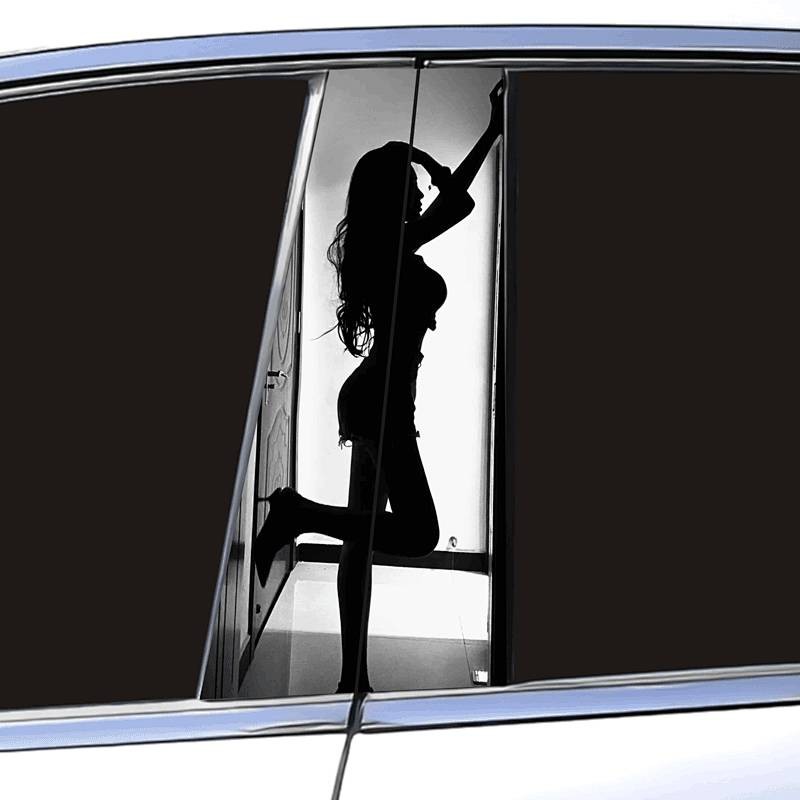 Car Center Column Decorative Sticker Left and Right Side a Pair of Window B Column Protective Film B