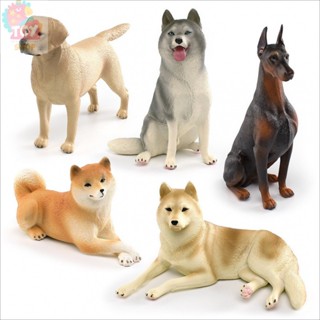 Trẻ Em Mô Phỏng Đồ Chơi Doberman Labrador Shiba Inu Husky Chó Mẫu Trẻ Em Nhận Thức Thú Cưng Trang Trí Chó Đồ Trang Trí