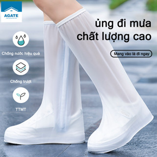 Ủng Bọc Giày Đi Mưa Cổ Cao, Bọc giày đi mưa chống nước,Ủng giày đi mưa thông minh chống nước, Đế chống trượt