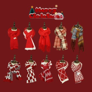  Khăn quàng choàng cổ nữ mùa đông len lông cừu phong cách vitage Hàn Quốc đẹp giữ ấm áp caro đủ màu đen đỏ xám xanh 