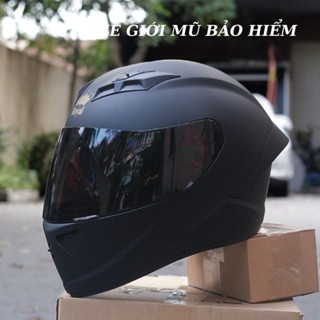Mũ bảo hiểm fullface Royal M266 2 kính đen nhám,nón bảo hiểm chùm đầu hàng chính hãng bảo hành 12 tháng