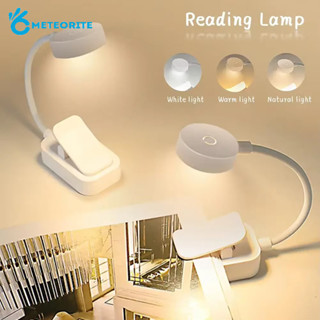 Đèn LED Mini có thể sạc lại 360 độ Đèn kẹp sách có thể uốn cong - Phòng ngủ 3 màu Đèn đọc sách bảo vệ mắt có thể điều chỉnh