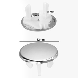 【FEELING 】Reliable ABS Sink Hole Overflow Replacement Cover Chrome Round Trim Ring