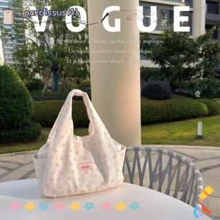 Túi Tote In NARCISSUS1, Túi Đeo Vai Vải Dung Tích Lớn, Túi Xách Hoa Ngọt Ngào Giải Trí
