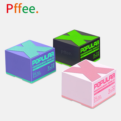 Hộp loa mini không dây di động Pffee Bluetooth 5.0 có micrô Máy nghe nhạc âm thanh