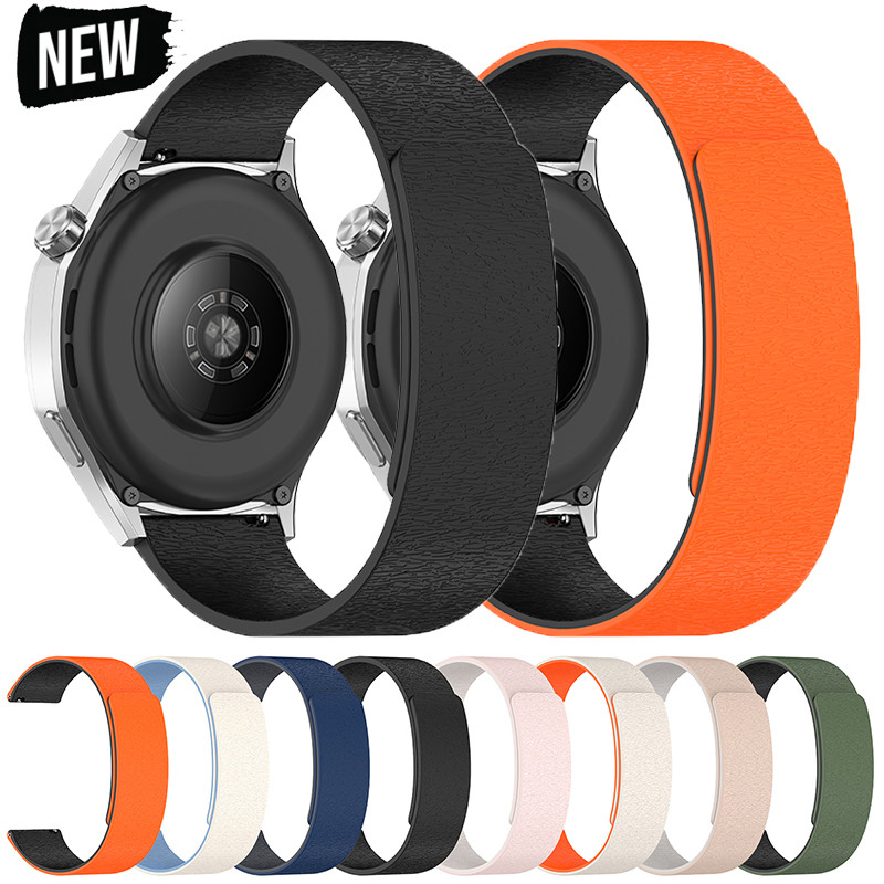 Dây đeo silicon từ tính 18 20mm 22mm cho Samsung Galaxy Watch 7 6 5 4 44mm 40mm Dây đeo thể thao cho