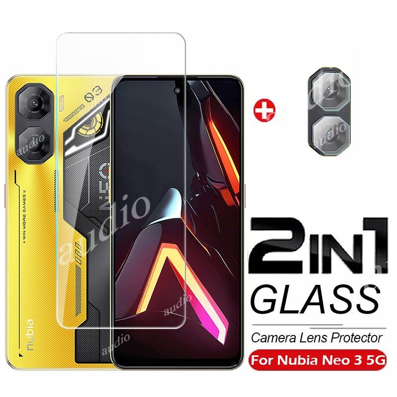 Nubia NEO 5 5G Nubia NEO 3 5G 2In1 Kính Cường Lực Bảo Vệ Toàn Màn Hình Phim Có Bảo Vệ Ống Kính Máy Ả
