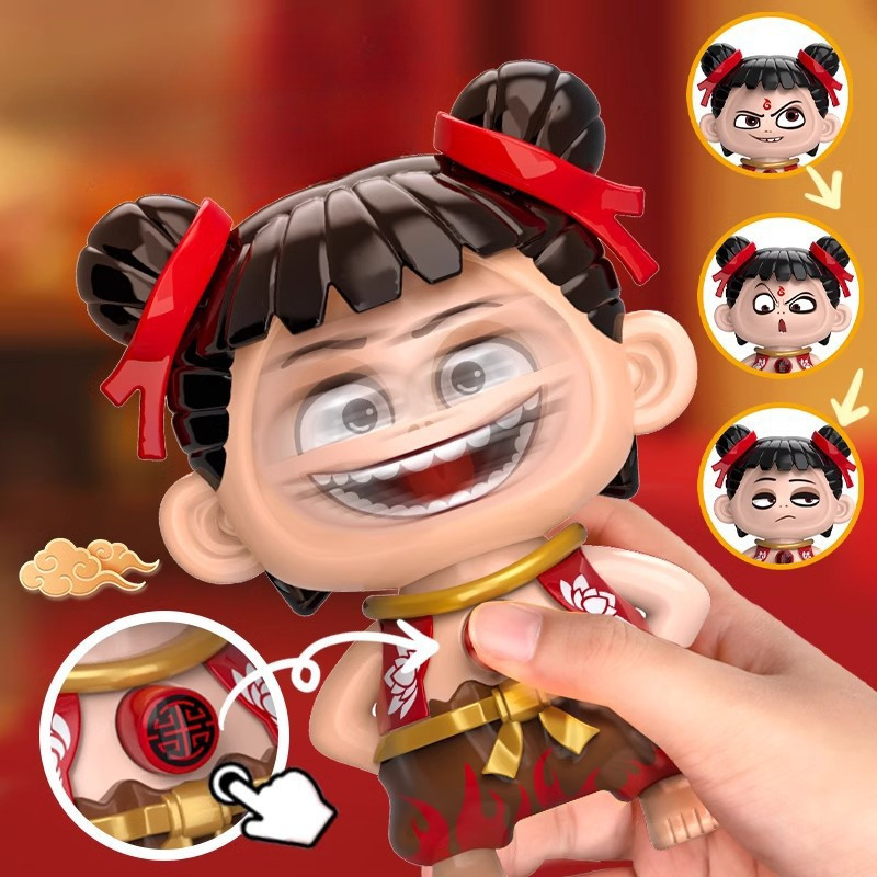4 Loại Nezha Emojis Thay Đổi Mặt Đồ Chơi Ma Thuật Trẻ Em Biển Tiếng Ồn Giảm Áp Lực Búp Bê Đồ Chơi Qu