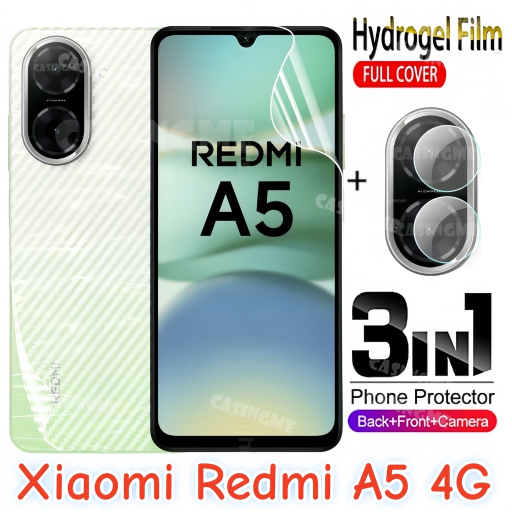 Dành Cho Xiaomi Redmi A5 4G 2025 Mặt Trước Mặt Sau Full Cover Bảo Vệ Hydrogel Phim Cho Xiaomi Redmi 
