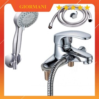 Sen liền vòi, Vòi lavabo kiêm sen tắm nóng lạnh GIORMANI loại 2 chân kèm bát sen 5 chế độ nước SNL02-VHS11