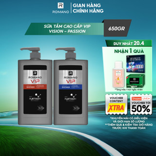 Sữa tắm nam cao cấp Romano VIP mạnh mẽ bí ẩn Passion / Vision 650g