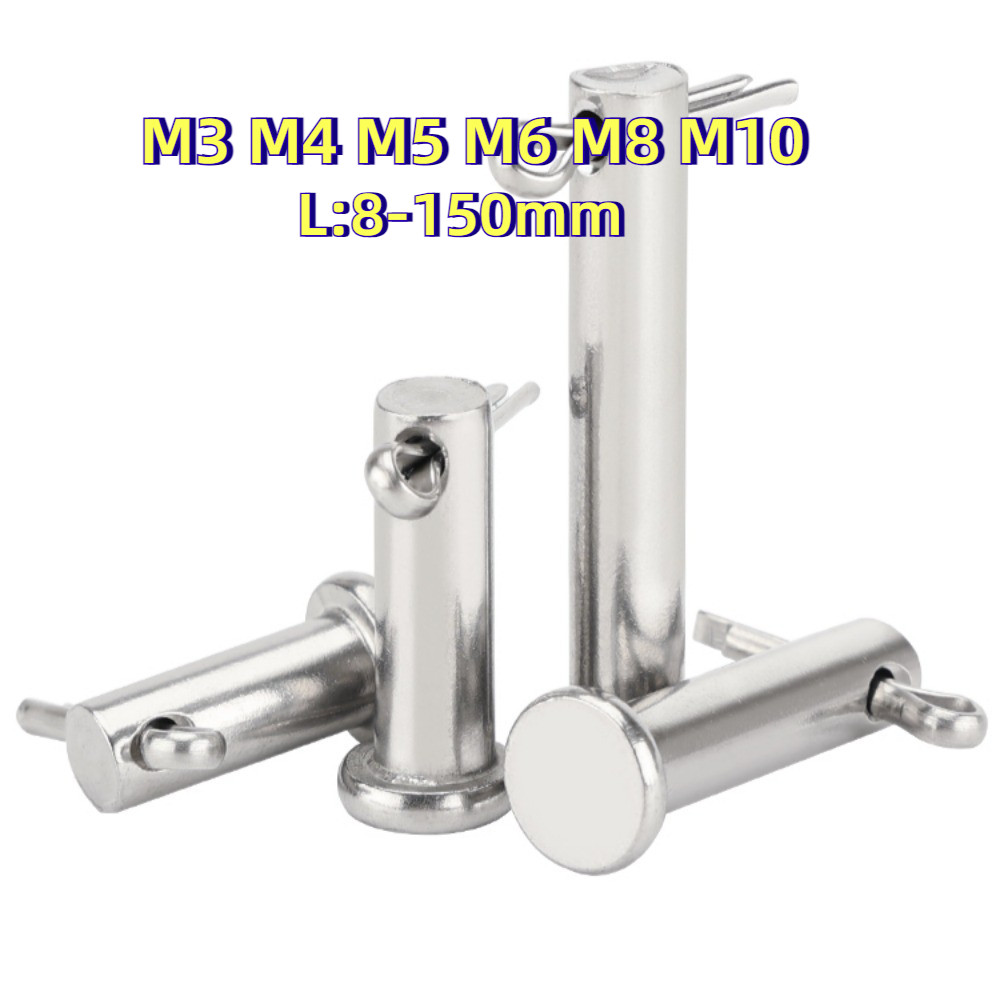 [Fgh-x1] Trục gài chốt chẻ  inox 304 , chốt định vị bắt chốt chẻ，Chốt chẻ M3M4M5M6M8M10