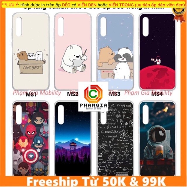 Ốp Lưng Vsmart Live dẻo đen in hình đẹp (P1)