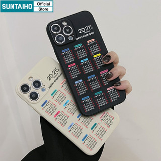 Suntaiho Ốp lưng iphone Ốp Điện Thoại Silicon Mềm Chống Sốc Hình Lịch 2025  Cho iphone 15 14 12 13 11 pro max ip 7 8 plus iphon x xs xr xs max