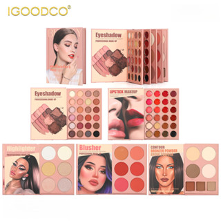 IGOODCO 67 Màu Shimmer Matte Eye Shadow Lip Gloss Highlight Blush Repair Đa Năng Hình Sách Phấn Mắt Tấm