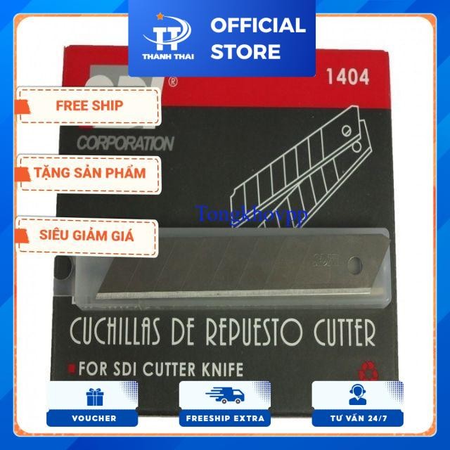 Combo 2 hộp nhỏ Lưỡi dao rọc giấy lớn SDI 1404