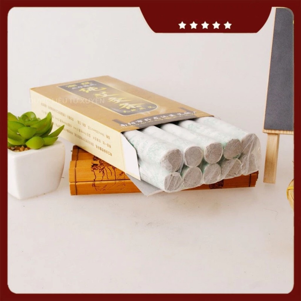 Điếu Ngải - Nhang Ngải Cứu Hương Ngải Nhung 5 năm hộp 10 điếu GNOFE