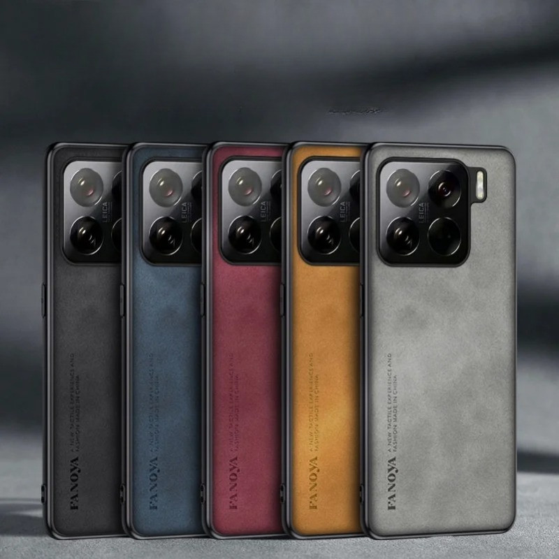 Dành Cho Xiaomi 15 Da Cừu Da PU Dành Cho Xiaomi 15 Pro 14T 14 Ultra 13T Pro 13 Lite Pro Khung Mềm Mờ