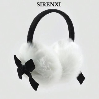 Bịt Tai Sang Trọng SIRENXI, Bịt Tai Nơ Dày Lông Thú Giả, Dễ Thương Giữ Ấm Y2k Bịt Tai Ấm Áp Mùa Đông