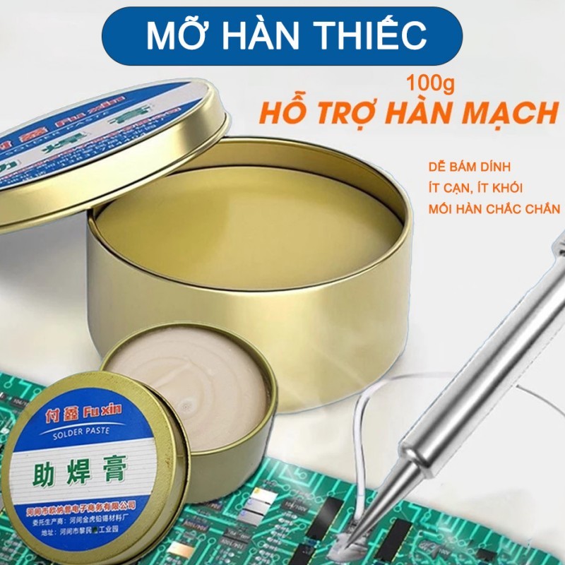 [HCM] Mỡ hàn Cricket 100gr - Mỡ trợ hàn siêu bám dính, hàn dễ dàng, chắc chắn, ít khói, ít cặn -Gius