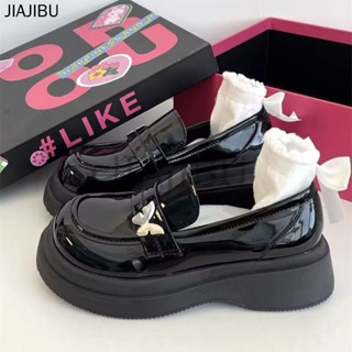 Size 34-44 Korean Fashion Platform Mary Jane Shoes 42 Giày Nữ Cỡ Lớn 43 Giày Đế Bệt Giày Đi Học Màu Đen 41 Giày Da Mũi Tròn Chống Trượt Màu Be Phong Cách Anh Quốc Japanese JK Uniform Bow Lolita Doll Shoes Giày Công Chúa Cosplay Đế Mềm Của Pháp Giày Nhảy