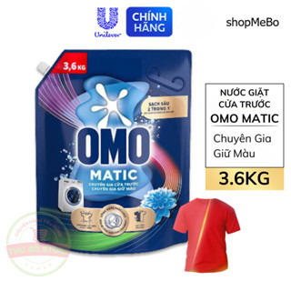 Nước Giặt OMO MATIC Cửa Trước | Cửa Ngang Chuyên Gia Giữ Màu (Xanh) - Túi 3.6KG