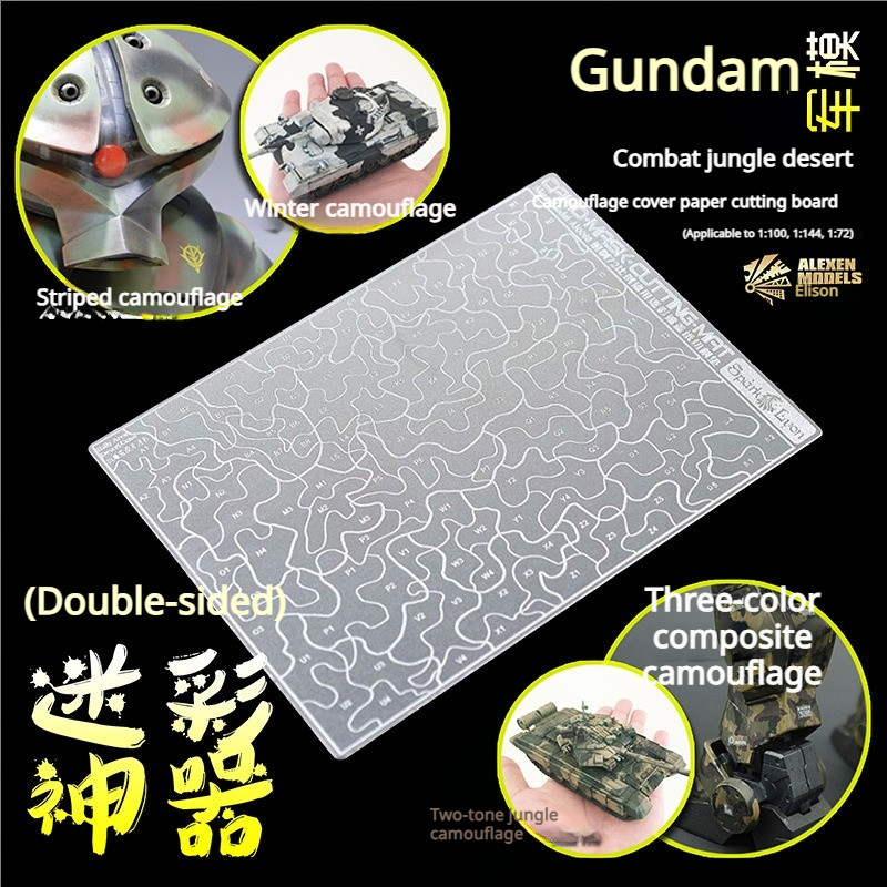 Aj0088 ngụy trang Mặt nạ cắt băng miếng đệm Gundam Mô hình quân sự Dụng cụ làm mô hình khoa học viễn