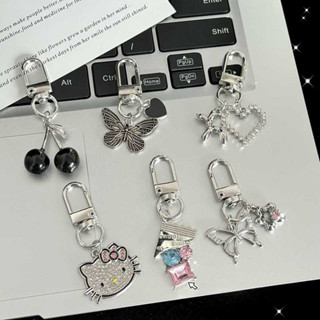 Y2K Chữ Thập Bướm Móc Khóa Thiết Kế Vintage Điện Thoại Quyến Rũ Túi Xe Mặt Dây Chuyền Trang Sức Quà Tặng