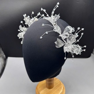  Cài tóc cô dâu hoa trong suốt nhũ kim tuyến kết pha lê 5-2025 Giangpkc SP2227470 