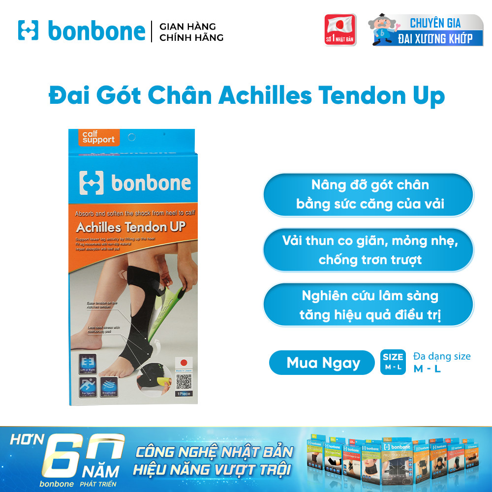 Đai Gót Chân bonbone Achilles Tendon Up - phòng ngừa, điều trị đau/viêm gót chân Achilles - chống tr