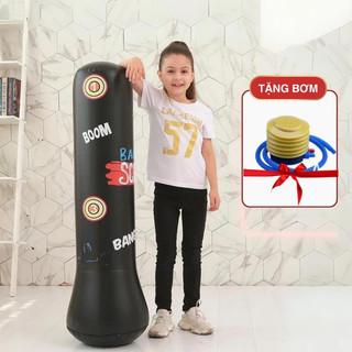 [Tặng kèm bơm] Bao trụ đấm bốc tự cân bằng cho bé vận động