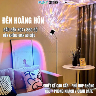 Đèn LED Gợn Sóng Ánh Sáng Sunset - Trang Trí Phòng Ngủ, Chiếu Góc Livestream, Hiệu Ứng Hoàng Hôn, Decor Độc Đáo PUNY