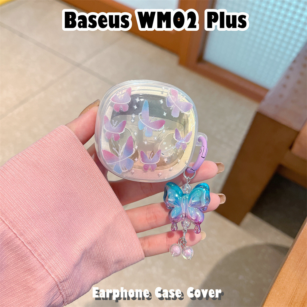 【Hot sale】Cho Baseus WM02 Plus ốp tai ng Case Tình nhân Hoạt hình Vỏ Bảo Vệ Hộp Sạc Tai Nghe