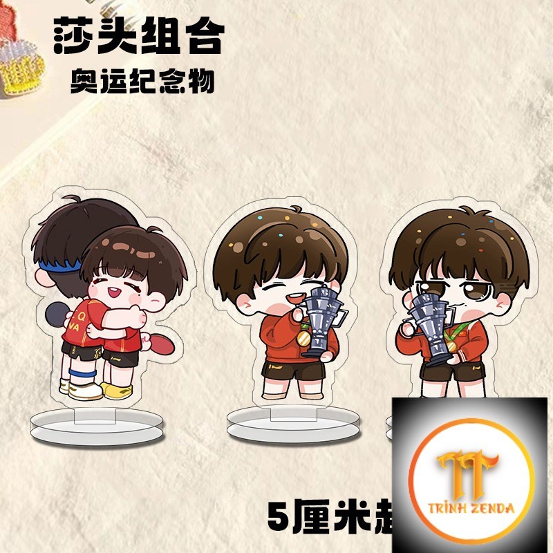 Mô hình standee Shatou Hàng Hóa Đứng Thẻ Wang Chuqin Sun Yingsha Đồ Trang Trí - zenda