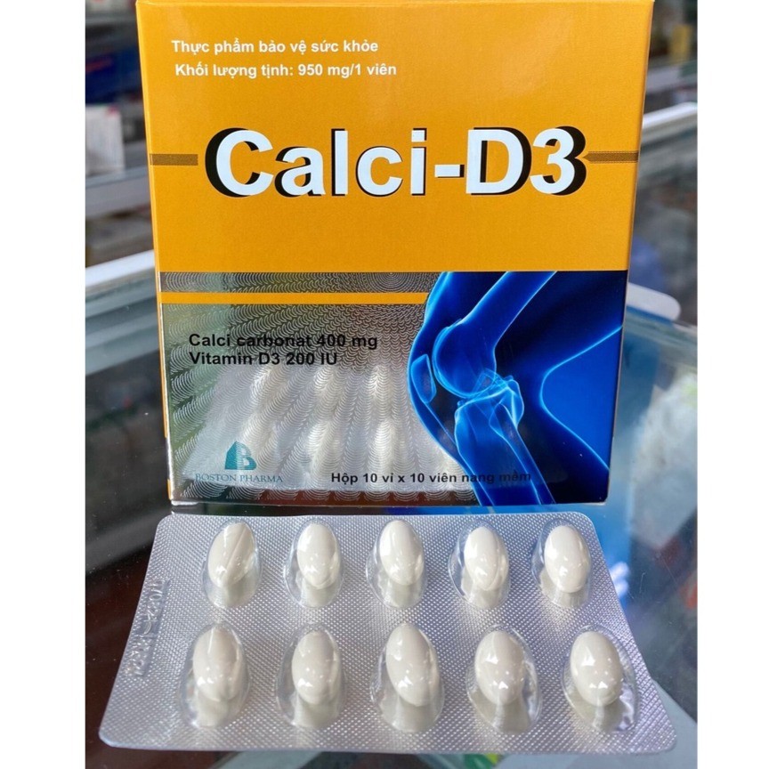 Calci-d3 viên uống bổ sung canxi và vitamin d3 ( hộp 100 viên )- Được Đồng Kiểm Hàng