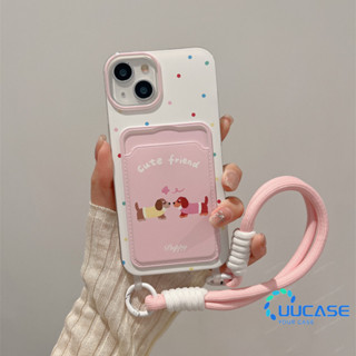 Ốp Điện Thoại Chú Chó Dễ Thương Cho IPhone 11 12 13ProMax14Plus 15 16Pro XRXSMax 7 8 Plus SE2020 Vỏ Điện Thoại Hoạt Hình Cho IPhone 16Pro Max Vỏ Mềm Cô Gái Có DâyGKB