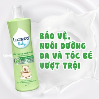 Sữa tắm gội Lactacyd Baby Extra Milky/ BB 250ml/500ml lành tính đối với bé yêu