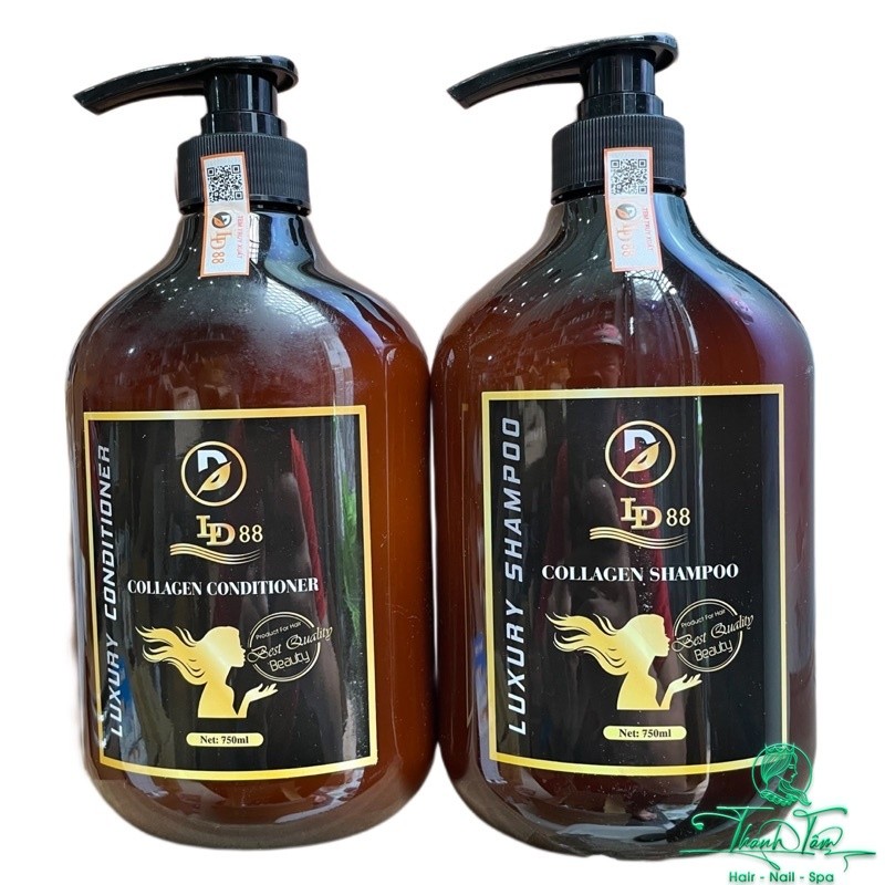 [ NL ] Gội xả dưỡng sinh, siêu phục hồi tóc yếu LD88 Collagen 500mlx2