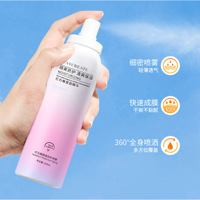 Xịt Chống Nắng Trắng da Maycreate 150ml Nội Địa Trung