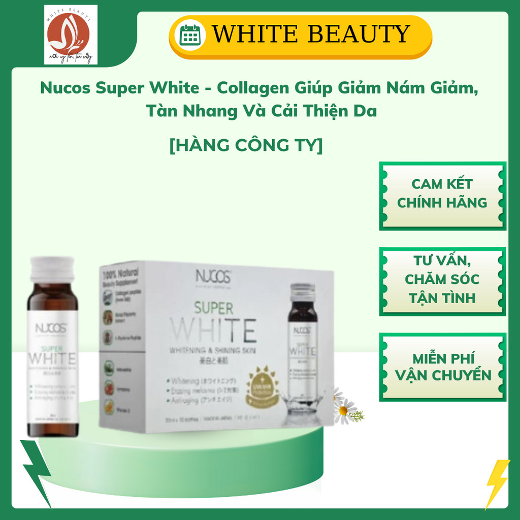 Nucos Super White - Collagen Giúp Giảm Nám Giảm Tàn Nhang Và Cải Thiện Da
