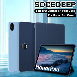 Socedeep cho Honor Pad X9a V9 11.5 X8a HonorPad 9 12.1 HonorPad 8 MagicPad 2 3 2025 HonorPad X8 X9 Lite Vỏ Mềm Bảo Vệ Da PU Giá Đỡ Ba Chân Đế Vỏ Máy Tính Bảng