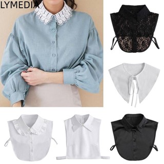 Áo sơ mi LYMEDIA Cổ giả cổ điển Cotton cổ điển có thể tháo rời ve áo
