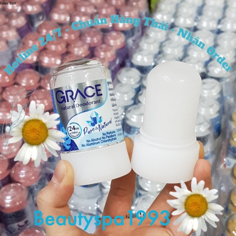 Lăn nách đá Lăn Khử Mùi Giảm Hôi Nách Đá Khoáng Grace Thái Lan - 70 Gram