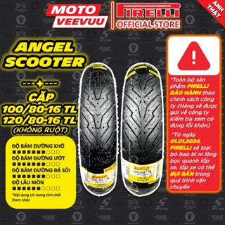 [MTVV] CẶP VỎ LỐP xe máy PIRELLI 100/80-16 & 120/80-16 TL Angel Scooter SH 125 150 350 Ý Shark<END>