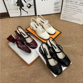  Giày búp bê nữ kiểu dáng slingback   chân gầy mỏng lùi 1 size ạ   mũi vuông 4cm hàng cao cấp full hộp   LT03   