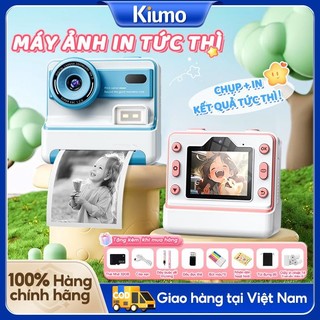 Kiumo【32G Thẻ nhớ】Máy ảnh in ảnh tức thời Kiumo Camera In Máy Ảnh Trẻ Em Có Máy In Màn Hình IPS 2.4 Inch