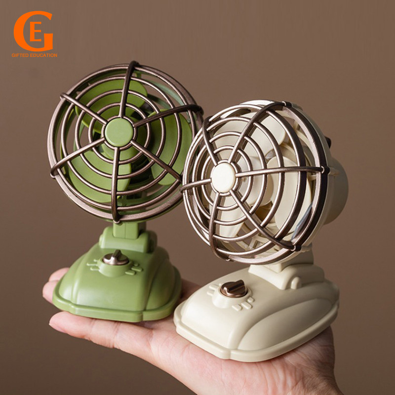 Retro Quạt Mini Đồ Chơi Sạc Usb Để Bàn